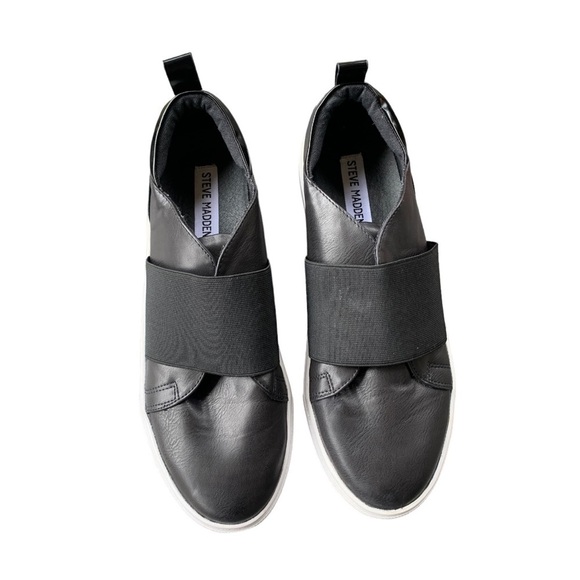 NEW Steve Madden Edison Black Slip On Sneaker / Shoes Size 7.5 Casual Flats - Picture 2 of 11